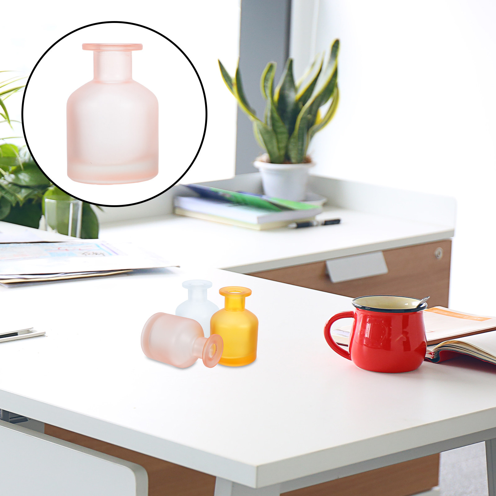 Home Fragrance Usa - 3개입 유리 아로마 디퓨저 병, 재사용